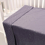 Donsonny Baby Blanket for Boys Girls Soft Minky with Double Layer Dotted Backing, Star and Moon Printed 30 x 40 Inch Receiving Blanket (Violet)