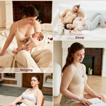 Momcozy Nursing Bras for Breastfeeding, Soft U.S. Cotton Seamless Maternity Bra, Fixed Padding, Wireless Pregnancy Light Gray