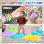Brightway Sensory Mats Play Kit | Tiles for Floor or Wall Panel | 12" x 12" Pads, Toys & Balls for Kids with Autism | Classroom Must Haves for Toddlers & Children