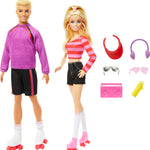 Barbie Fashionistas Set with 2 Fashion Dolls & 6 Accessories, Roller-Skating Ken, 65th Anniversary Collectible