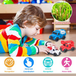 Toddler Toy Cars for 1 2 3 Year Old Boy, 3 in 1 Police Car Firetruck Toys and Ambulance for Toddlers, BPA Free, Phthalates Free, PVC, Outdoor Toys for Toddlers 2-4, Easter Birthday Gifts for Kids