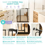 Regalo Safety 36" Extra Tall Baby Gate for Doorways & Bottom of Stairs, Pressure Mounted Walk Through Gate for Babies, Toddlers & Pets, Tested & Safe for 30 Years, American Designed, American Owned