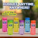 6 Pack Bubble Solution – 4oz Bubble Blower Bottles with 6-Hole Wand | for Kids | Birthday Party Favor Toy - Maxx Bubbles