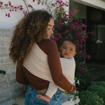 WildBird - Ring Sling Baby Carrier - 0-36 Months (up to 35 lbs) - Standard (74") Sparrow & Bronze Ring - Front, Hip or Back Carry - Adjustable Fit - Natural Linen - Baby Essentials - New Mom Gifts