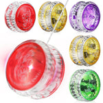 Toyvian Glow in The Dark Light Up Yo-Yo Set for Kids - 6 Pcs LED Light Up Yo Yo Ball Bulk, Flashing Plastic Entertaining Responsive Ball for Beginner Kids Birthday Party Goodie Bag Fillers
