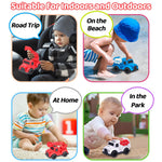 Toddler Toy Cars for 1 2 3 Year Old Boy, 3 in 1 Police Car Firetruck Toys and Ambulance for Toddlers, BPA Free, Phthalates Free, PVC, Outdoor Toys for Toddlers 2-4, Easter Birthday Gifts for Kids