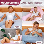 PILLANI Pregnancy Pillows for Sleeping - V C U Shaped Full Body Pillows for Adults with Removable Washable Cover, 57inch Cooling Maternity Pillow for Pregnant Women, Support for Back Belly Legs