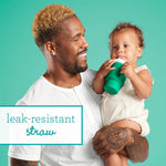 Infantino My 1st Tumbler, Silicone Sippy Cup with Straw & Handle, Spill-Resistant, for On-the-Go, BPA-Free Transition Cup, Alpine