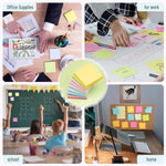 Sticky Notes 3x3 Inches, 8 Pads, 800 Sheets, 8 Color Sticky Note Pads, Premium Sticky Pads, Sticky Notes Bulk, Self-Stick Note Pads, 100 Sheets/pad