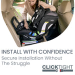 Britax Poplar S Convertible Car Seat, 2-in-1 Car Seat with Slim 17-Inch Design, ClickTight Technology, Stone Onyx