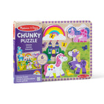 Melissa & Doug Wooden 6-Piece Unicorn and Rainbow Chunky Puzzle for Toddler Boys and Girls 2+