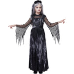 Spooktacular Creations Haunted Princess Costumes for Girls, Kids Scary Cemetery Bride Dress, Zombie Gothic Outfits with Headband for Halloween Ghost Role Playing Parties