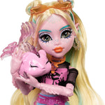 Monster High Lagoona Blue Doll in Mesh Tee and Cargo Pants, Includes Pet Fish Neptuna and Accessories Like a Backpack, Snack and Notebook