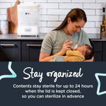 Tommee Tippee Steridryer Electric Steam Sterilizer and Dryer, White, for Baby Bottles and Feeding Accessories, Kills Viruses* and 99.9% of Harmful Microbes