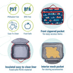 Wildkin Kids Insulated Lunch Box, Keeps Food Hot or Cold, BPA-Free with Mesh Pockets & Easy-Clean Lining – Ideal for School, Travel & Daycare – Transportation