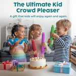 BUNMO Pop Tubes - Sensory Toys - Fidget Toys - Imaginative Play & Stimulating Creative Learning - Hours of Fun for Kids - Tons of Ways to Play - Non-Mouthable Toy 3+ - 4 Pack Large