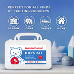Kids First Aid Kit for Home/Business, Mini Travel First Aid Kit | HSA/FSA Eligible Emergency Kit | Small First Aid Kit for Car | Camping First Aid Kit Hiking | Survival Medical Kit – 145 Pcs