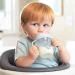 Chicco Trainer Sippy Cup 6+ Months, 7oz Baby Training Cup with Bite-Resistance Semi-Soft Spout, Easy Grip Removable Handles, Measurement Markings, BPA-Free, Sage