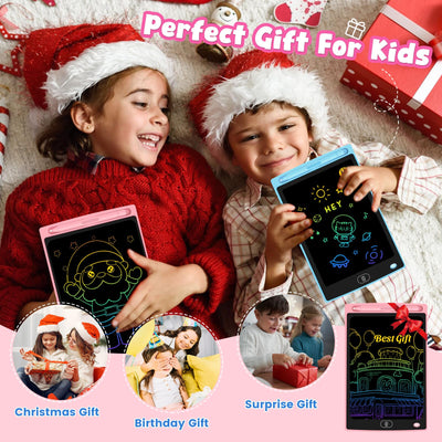 3 Pack LCD Writing Tablet for Kids - Erasable and Reusable Toddler Doodle Board in 8.5 inch, Ideal Drawing Pad for Learning Toy for Ages 3-8, Gift for Girls Boys (3 Pack (Pink,Blue, Green))
