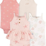 Gerber Baby Girls Multi-Pack Sleeveless Onesies Bodysuit
