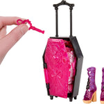 Monster High Skulltimate Secrets Draculaura Doll and Accessories Set, Destination: Gore-geous Oasis with Suitcase and 19+ Surprises Like Clothes