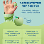 Amara Organic Fruit Bites Apple Kale - No Artificial Colors/Dyes, Added Sugar, Dairy-Free Fruit Snacks, Made with Organic Whole Foods, Healthy Fruit Snacks for Kids - 6 Pack