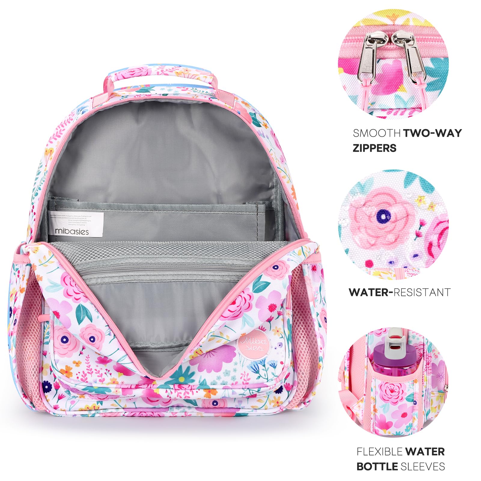 mibasies Kids Backpack for Girls: Girls Backpack 5-8 - Kids
