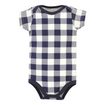 Hudson Baby Unisex Baby Cotton Bodysuits, Brown Navy Mamas Boy 5-Pack, 12-18 Months