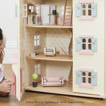 Le Toy Van - Gorgeous Cherry Tree Hall Large 4 Storey Wooden Doll House Play Set For Girls or Boys | Great As A Gift | Suitable for Ages 3+