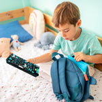 Decorably Pop Up Multifunction Dinosaur Pencil Case With Calculator for Boys, with Sharpener, Pen Slots, Mini Drawer and 2 Main Compartments with Magnetic Closure - Back to School Gift for Kids