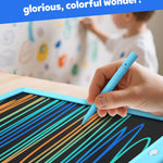 TEKFUN LCD Writing Tablet for Kids, 10-inch Coloring Drawing Pad, Mess Free Doodle Board, Airplane Travel Toys for Boys and Toddlers, Road Trip Essentials, Gifts for 3 4 5 6 7 8 Year Old Girls(Blue)
