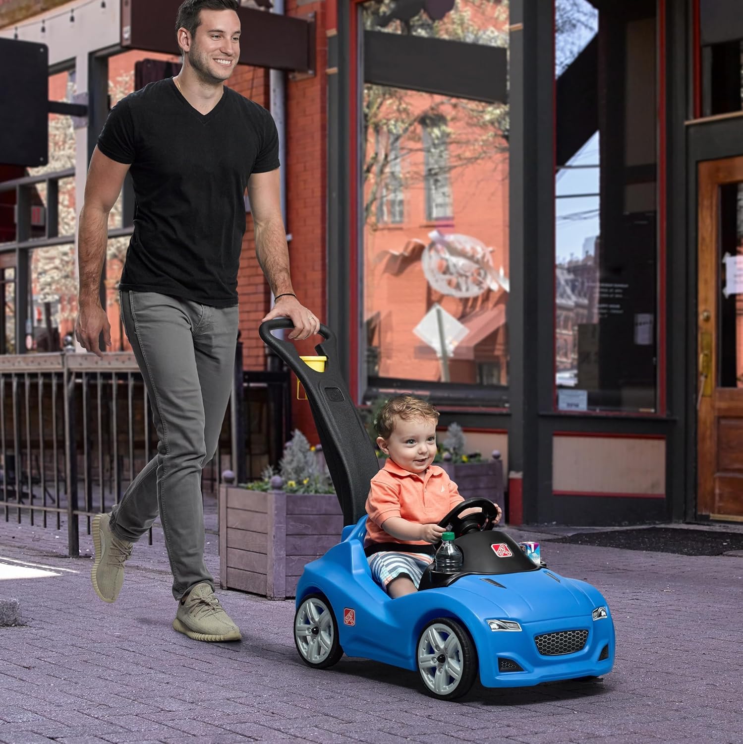 Step2 Whisper Ride Cruiser Kids Push Car, Ride - Push & Pedal Riding ...