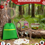 CUUCUVA Bug Catcher Kit for Kids Outdoor Explorer Kit with Insect Cage, Observation Box, Magnifying Glass, 8 Toy Bugs, Net & 10 Cards, STEM Educational Toys Gifting for Boys & Girls Ages 3+