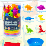 Yetonamr Counting Dinosaurs Montessori Toys for 3 4 5 Years Old Boys Girls, Toddler Preschool Learning Activities Toys for Kids Ages 2-4, 3-5, 4-8, Birthday Gifts Sensory Toys