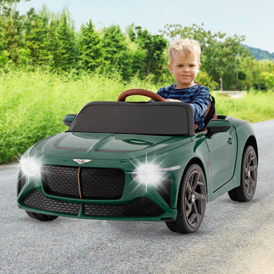 Costzon Ride on Car, 12V Licensed Bentley Bacalar Battery Powered Kids' Electric Vehicles w/Remote Control, Scissor Doors, Wireless Connection, Lights/Sound Effects, Kids Car Toys for Toddlers(Green)