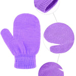 Boao 12 Pairs Toddler Mittens Bulk Kids Winter Knit Gloves pack Childrens Stretch Mittens for Toddler Boys Girls(1-3t,Red, Pink, Blue, Royal Blue, Green, Black)