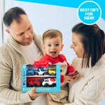 Playkidiz 5 Pack Toddler Car Toys Playset - Toy Cars, Including Airplane, Fire Truck, Ambulance, Pick Up Truck and Jeep, Ideal Car Set Gift for Ages 3-5 (Colors May Vary)
