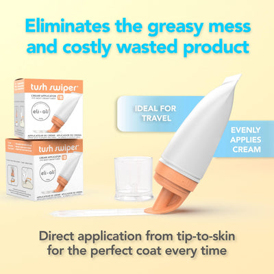 Eli & Ali Tush Swiper - Diaper Rash Cream & Butt Paste Applicator - Universal Fit for Most Diaper Creams | Mess-Free & Hygienic Alternative to Cream Spatula - Carry Less Baby Gear - Blue, 1 Pack
