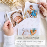 Baby Book Keepsake Boy or Girl Timeless Baby Memory Book First 5 Years for Baby Shower Gender Neutral Baby Scrapbook New Mom Gift Baby Journal from Birth to Age 5 Milestone Book Beige