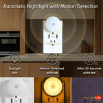 myCozyLite Night Lights Plug into Wall, Amber LED, 2 Pack, Motion Sensor Night Light, Automatic Motion Activated Light Indoor, for Bathroom, Bedroom, Kitchen, Hallway, Stairway, Kids, Adults