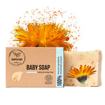 SoapFactory Organic Baby Soap Bar with Calendula, 100% Natural Certified, perfect for Sensitive Skin, Vegan, Cruelty Free, Handmade, 3.88 ounce