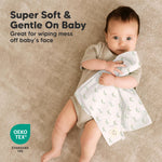 Organic Burp Cloths Baby Boy, Girl - 6-Pack Large 100% Cotton Burping Cloths for Babies, Spit Up Rags, Super Absorbent, Ultra Soft Newborn Rag, Gender Neutral, Machine Washable, Durable (Vessels)