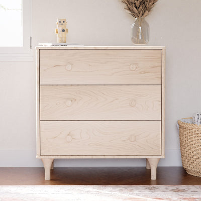 Babyletto Lolly Changing Table Dresser Combo w/Removable Tray - GREENGUARD Gold Certified 3 Drawer Baby Dresser with Changing Table Top - Easy to Assemble Diaper Station for Nursery, Washed Natural
