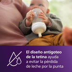Philips Avent Natural Baby Bottle with Natural Response Nipple, Pink Baby Gift Set with Snuggle, SCD838/03