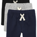 The Children's Place baby boys And Toddler French Terry Shorts, Black/Smoke Gray/New Navy 3 Pack, 6-9 Months US