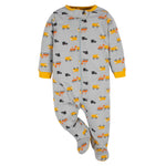 Gerber Baby Boy's 4 Pack Sleep 'N Play Footie, Transportation Zone, 6-9 Months