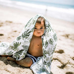 Little Unicorn Premium Cotton Swaddle Baby Blanket | Breathable Fabric | for swaddling, Play, Nursing & More (Tropical Leaf)