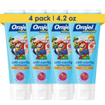 Orajel Naturals Super Mario Kids Fluoride Toothpaste, Berry, 4.2 Oz, 4-Pack