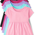 The Children's Place Baby Girls' and Toddler Short Sleeve Everyday Casual Knit Shirt