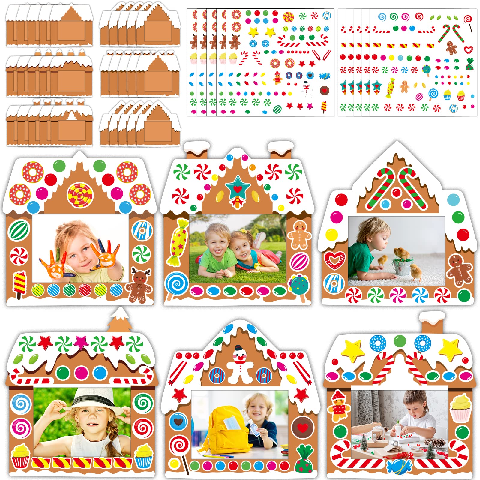 chiazllta 30 Pack Summer Crafts Kit for Kids End of School Year Picture Frames Beach DIY Art Crafts Classroom Summer Activities Game Party Favor